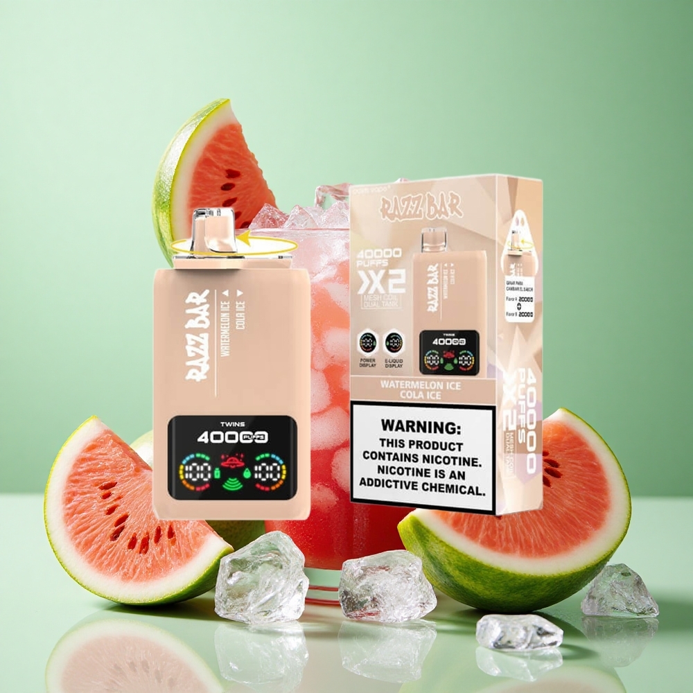 Razz Bar 40000 Puffs Güç Ekranlı Karpuz Buz_Kola Buz