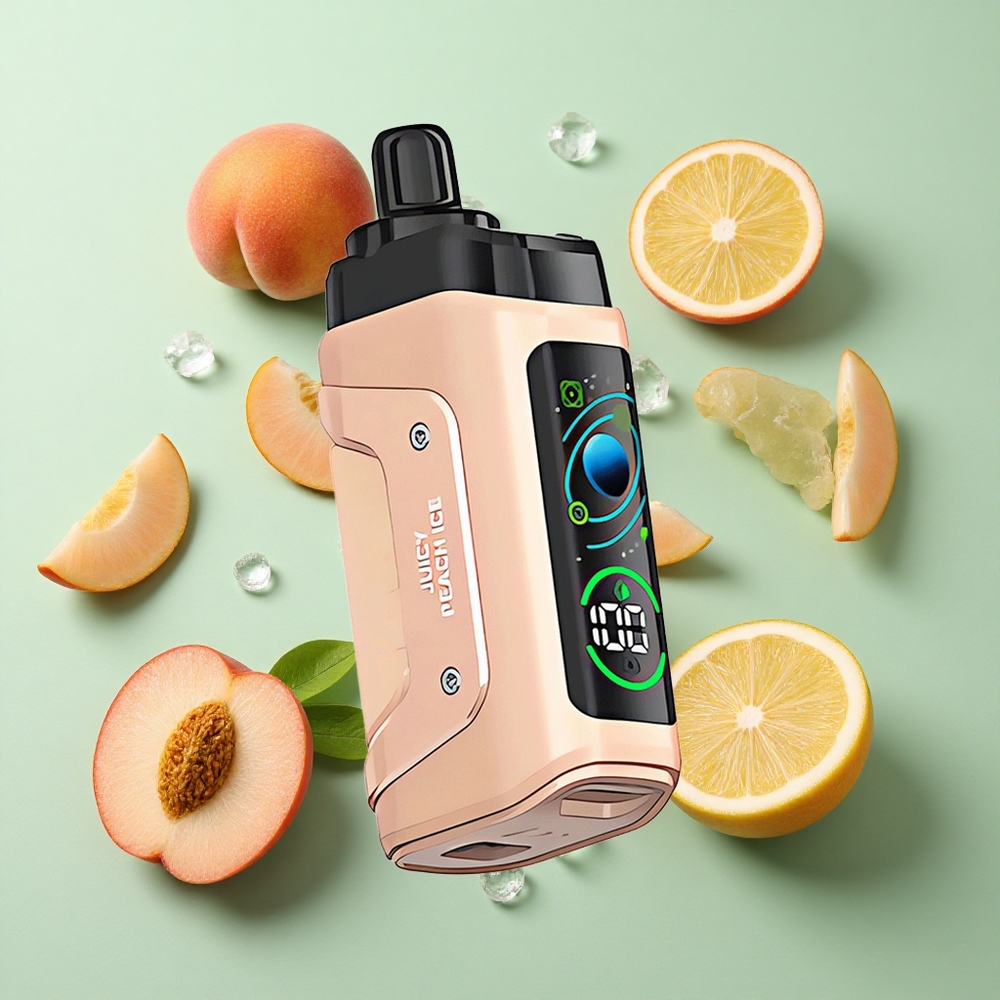 Razz Bar 45000 Puffs Ayarlanabilir Hava Akışı Juşi Şeftali Buz Tip-C Şarj Edilebilir