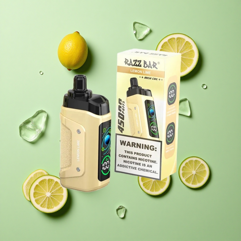 Razz Bar 45000 Puffs Ayarlanabilir Hava Akışı Limon Lime Şarj Edilebilir