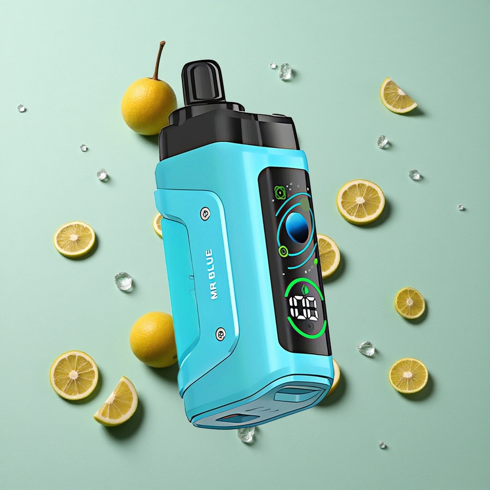 Razz Bar 45000 Puffs Ayarlanabilir Hava Akışı Tip-C Şarj Edilebilir Mavi