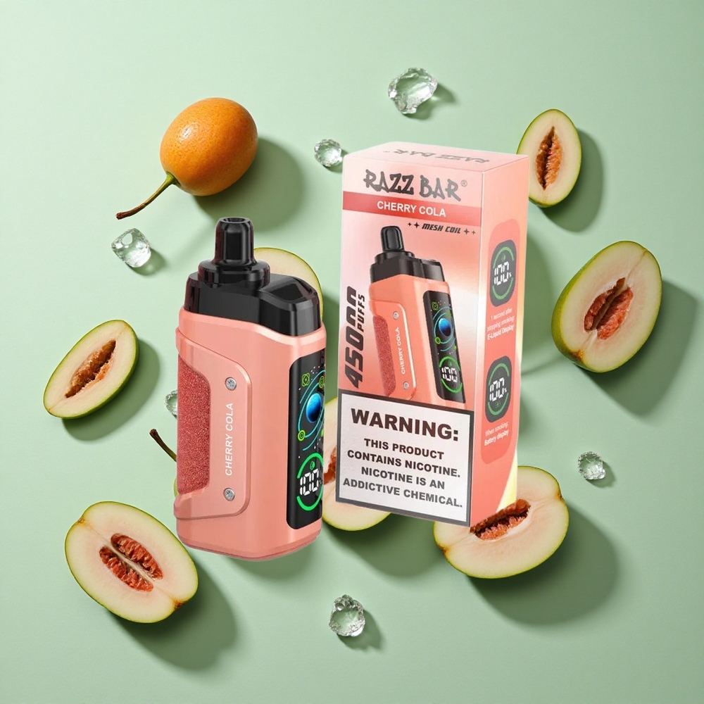 Razz Bar 45000 Puffs Ayarlanabilir Hava Akışı Vişne Kola Şarj Edilebilir