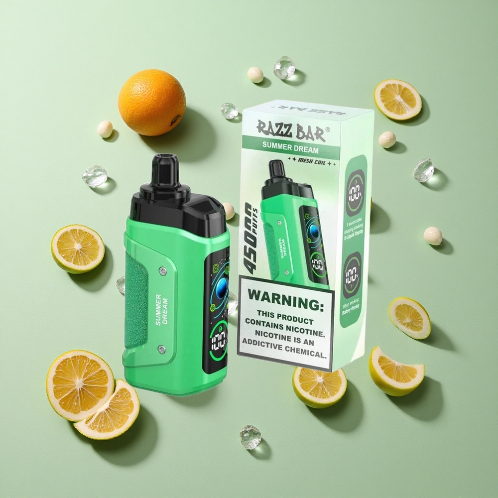 Razz Bar 45000 Puffs Yaz Rüyası Ayarlanabilir Hava Akışı ve Tip-C Şarj