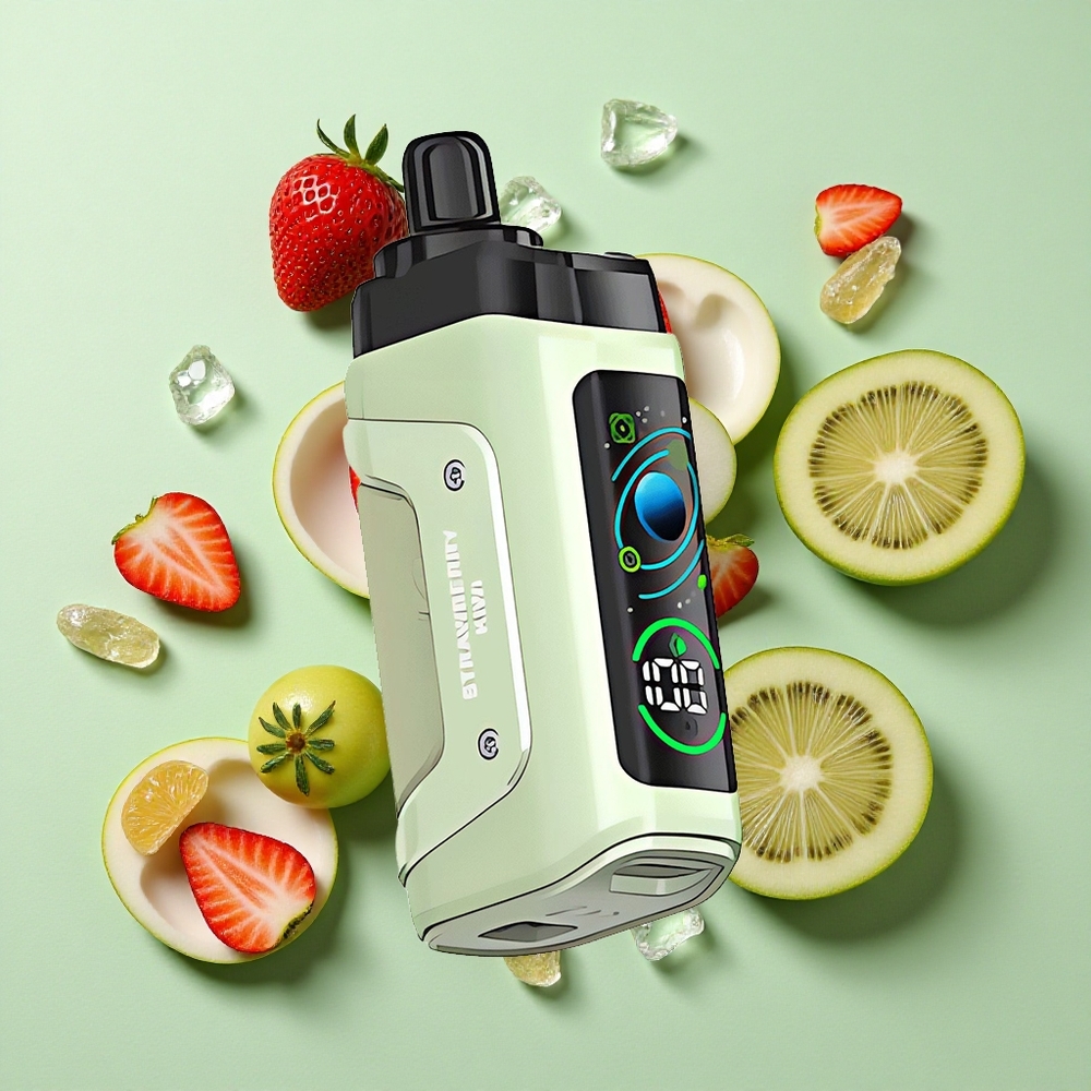 Razz Bar 45000 Puffs Çilek Kivi Ayarlanabilir Hava Akışı Tip-C Şarj Edilebilir