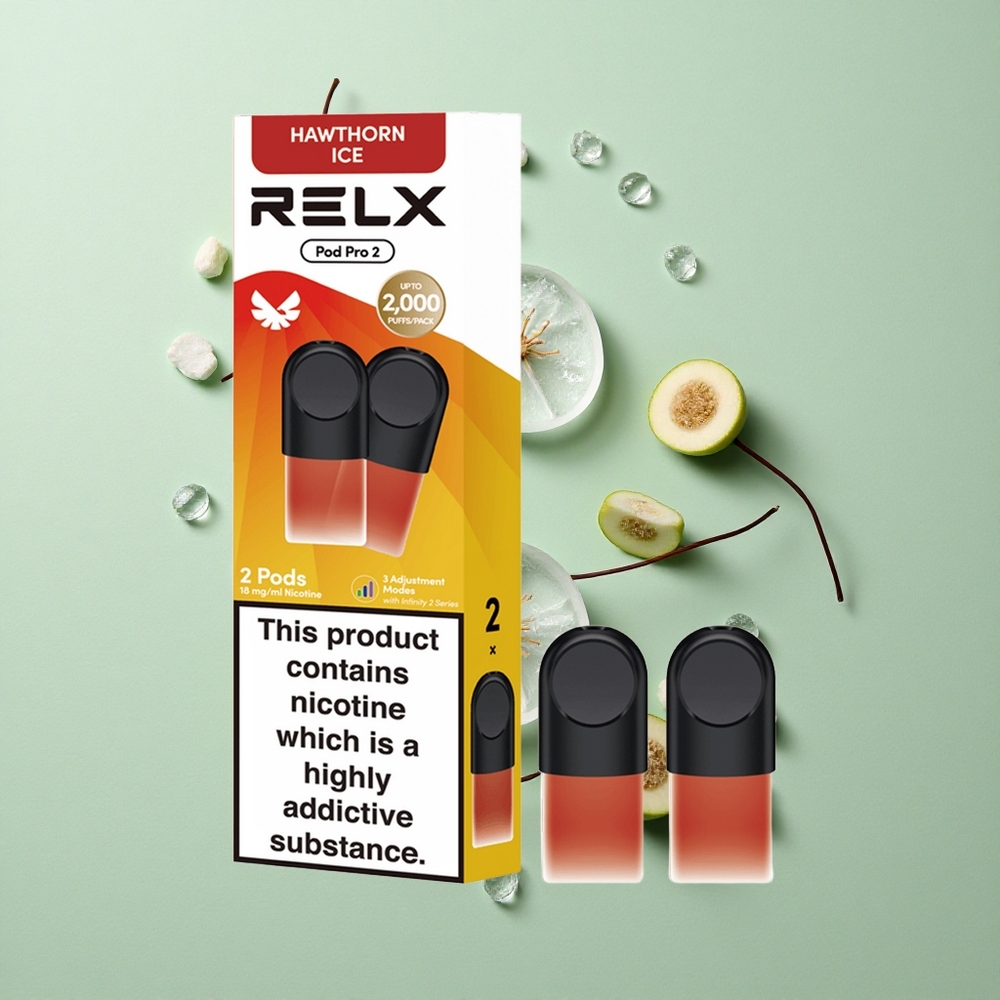 RELX Pod Pro 2 600 Puffs Akdiken Buz Nikotin İçeriği:%1,8 3 Voltaj Ayarlı