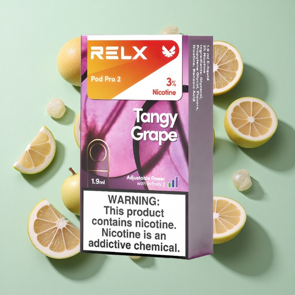 RELX Pod Pro 2 600 Puffs Ekşi Üzüm Nikotin Oranı:%3 Voltaj Ayarları: Eco Modu (5.5W), Smooth Modu (6.5W), Boost Modu (8W)