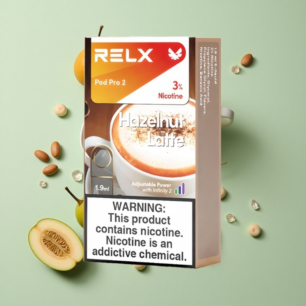 RELX Pod Pro 2 600 Puffs Fındıklı Latte Nikotin Oranı:%3 Voltaj Ayarları: Eco Modu (5.5W), Smooth Modu (6.5W), Boost Modu (8W)
