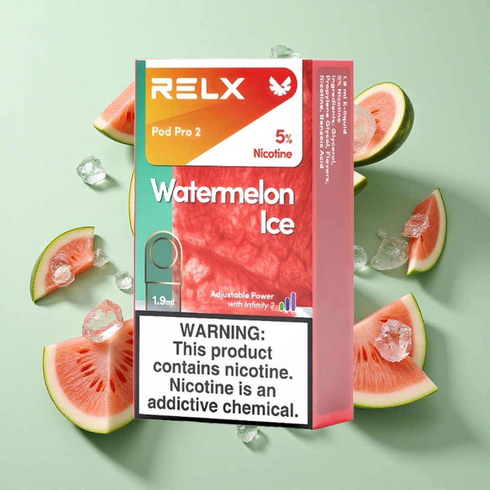 RELX Pod Pro 2 600 Puffs Karpuz Buzu Nikotin Oranı: %5 Voltaj Ayarları: Eco Mod (5.5W), Smooth Mod (6.5W), Boost Mod (8W)
