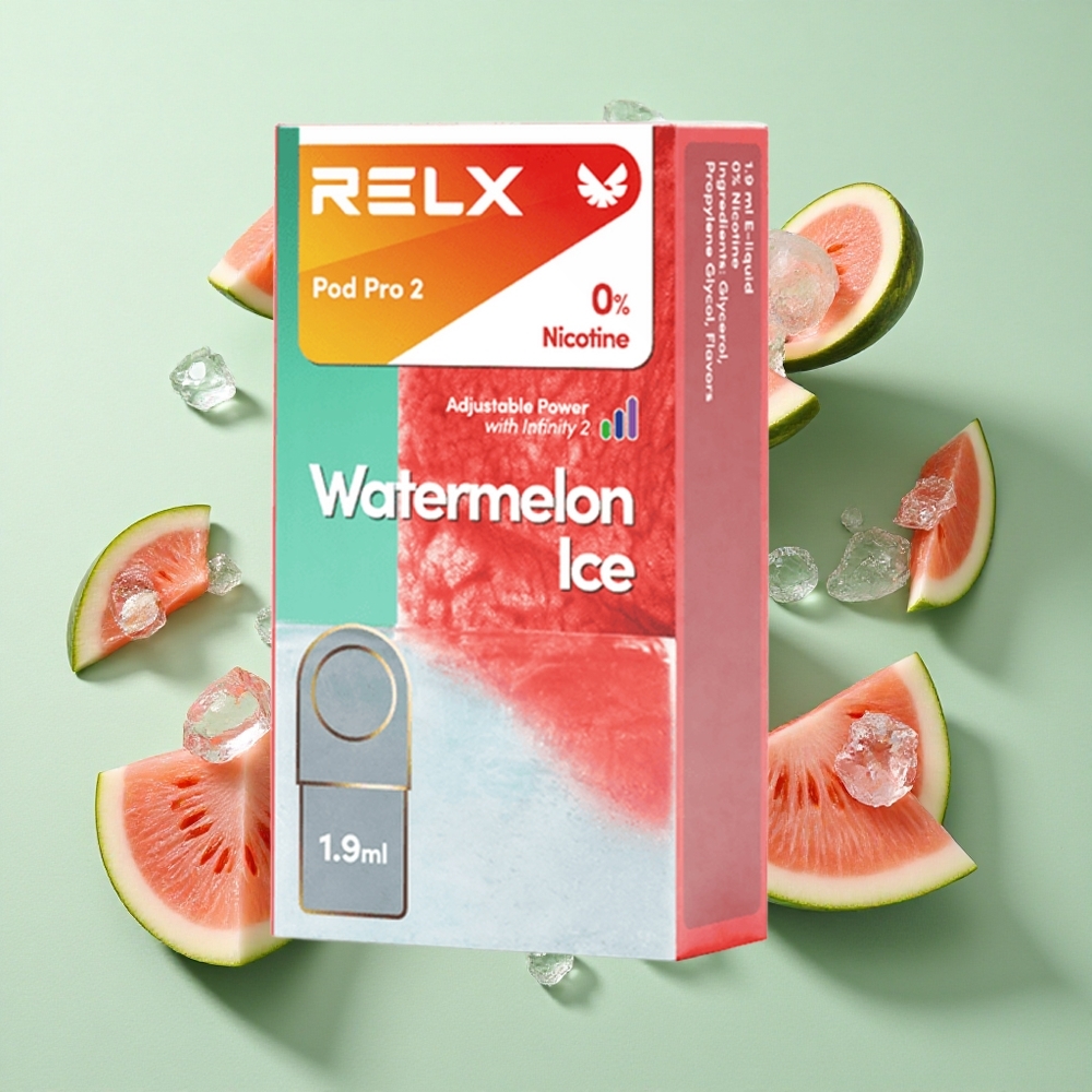 RELX Pod Pro 2 600 Puffs Karpuz Buzu Nikotin Seviyesi: %0, Vape Kapasitesi: 1.9ml