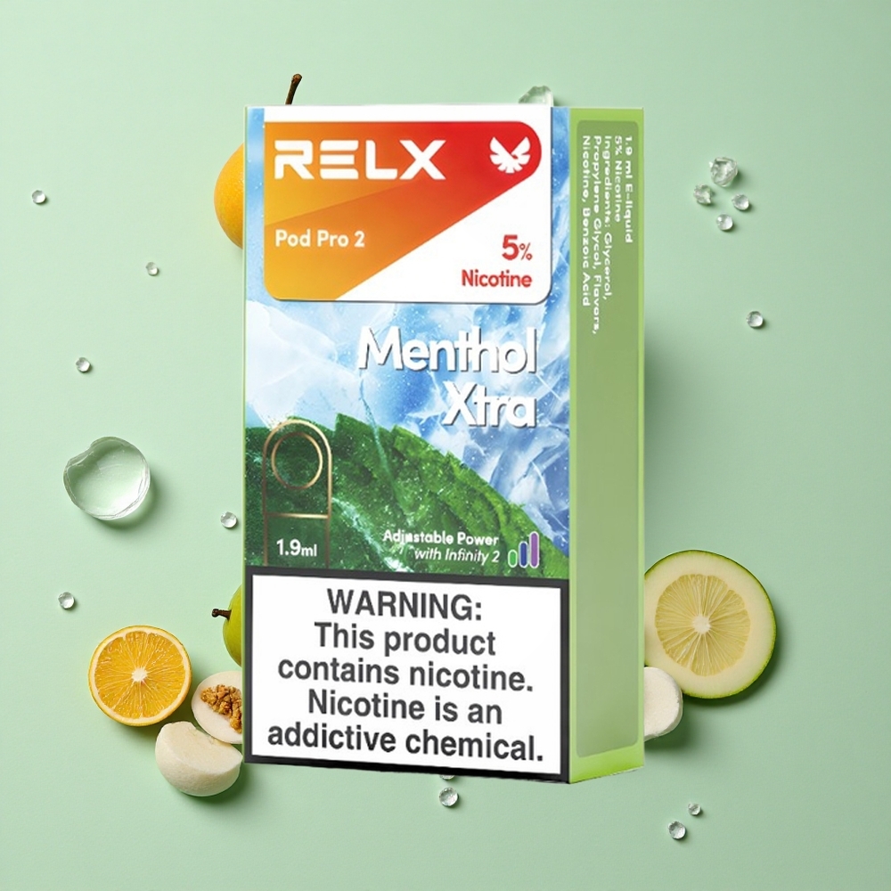 RELX Pod Pro 2 600 Puffs Mentol Xtra Nikotin Oranı %5 Voltaj Ayarlı