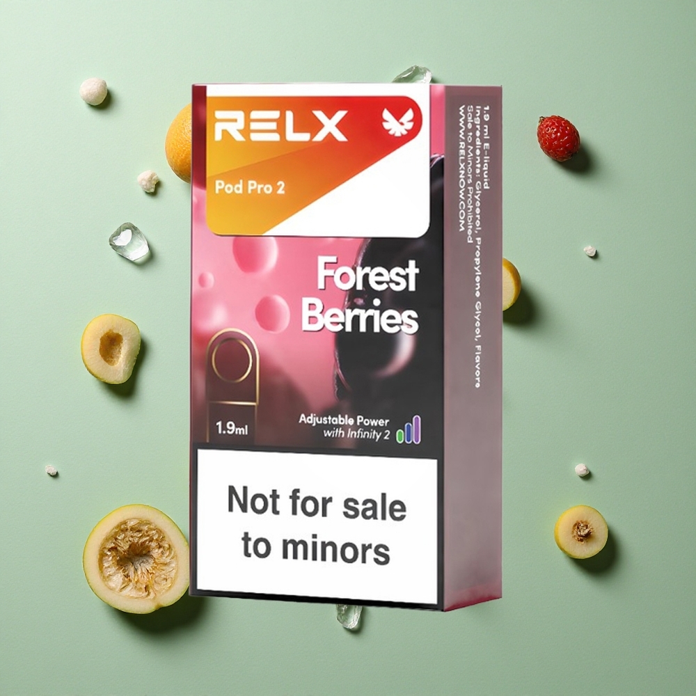 RELX Pod Pro 2 600 Puffs Orman Meyveleri Nikotin Seviyesi: %0 Voltaj Ayarları: Eco Modu (5.5W), Smooth Modu (6.5W), Boost Modu (8W)