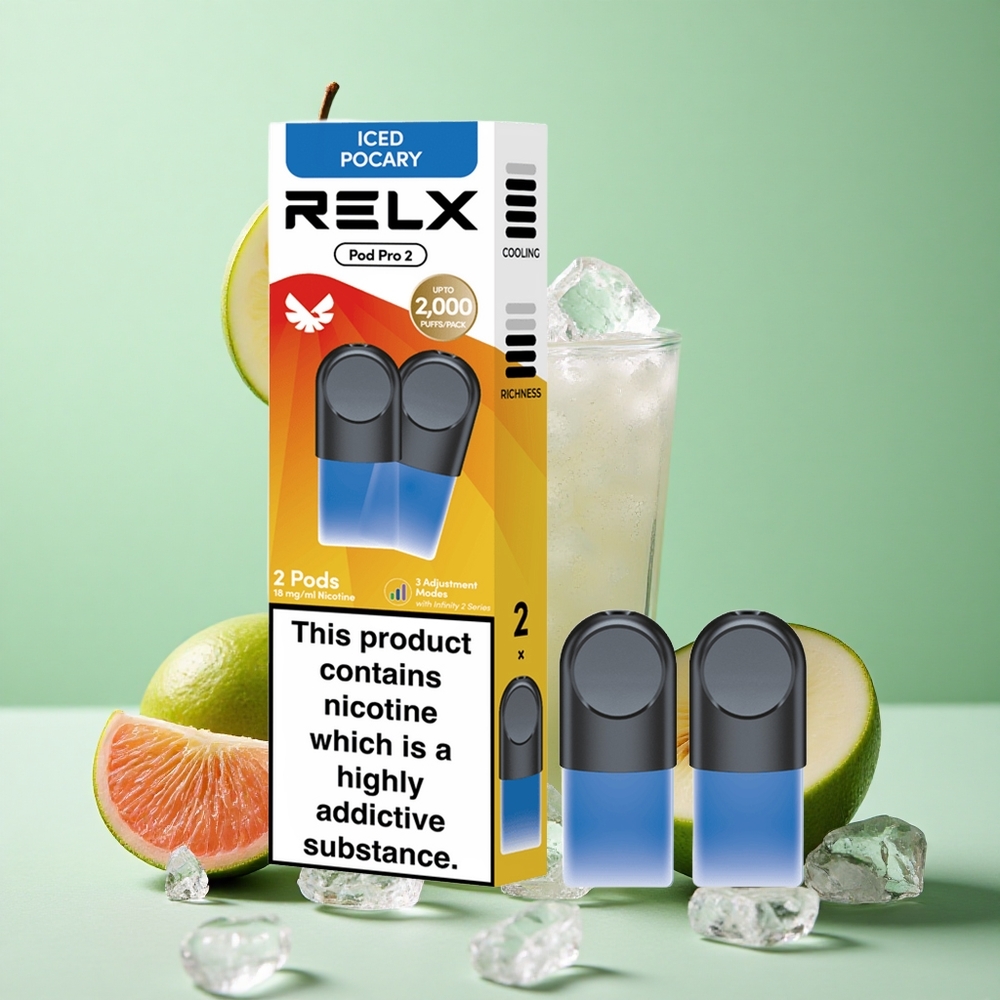 RELX Pod Pro 2 600 Puffs İçecek-Buzlu Pocary %1,8 Nikotin 1,9ml