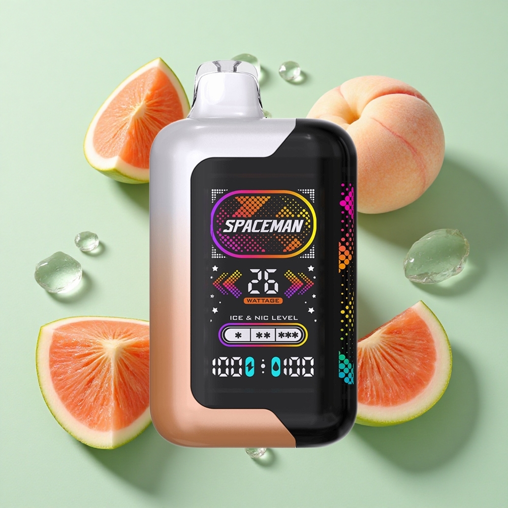 SMOK SPACEMAN SP40000 Şeftali Karpuz Aromalı 20ml e-Sıvı Kapasiteli